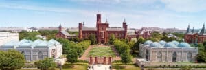 The original Smithsonian Institution Building, commonly known as the “Castle,” was designed by architect James Renwick and constructed between 1847 and 1855. The Castle houses the Smithsonian Visitor Center and administrative offices, as well as the James Smithson crypt.