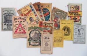 These 14 various almanacs with wear and tear throughout recently sold at auction for $20. Photo:lofty.com