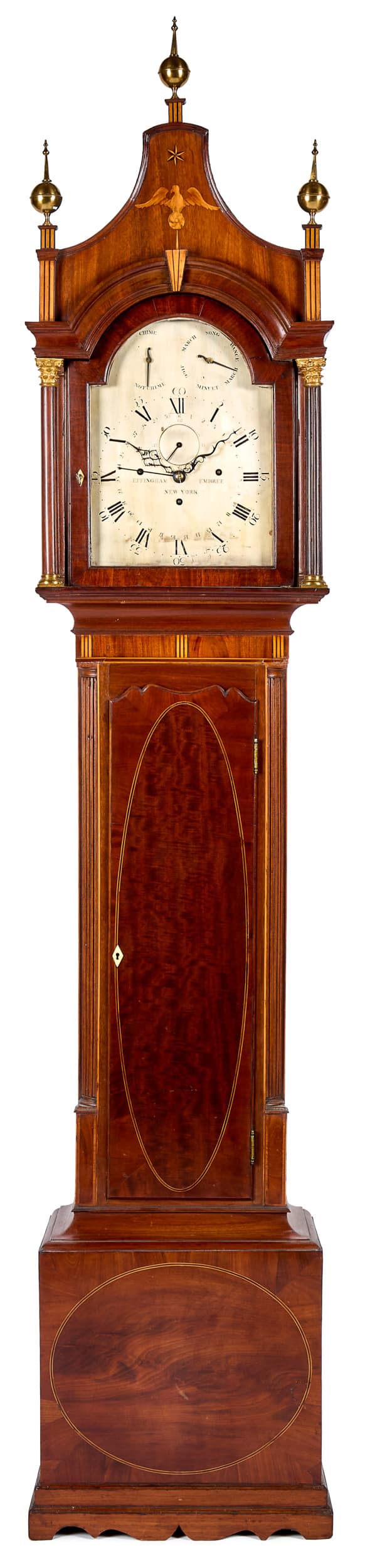 1790 tall case clock, $92,250, Pook & Pook