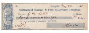 Lincoln signed check, $35,255, RR Auction