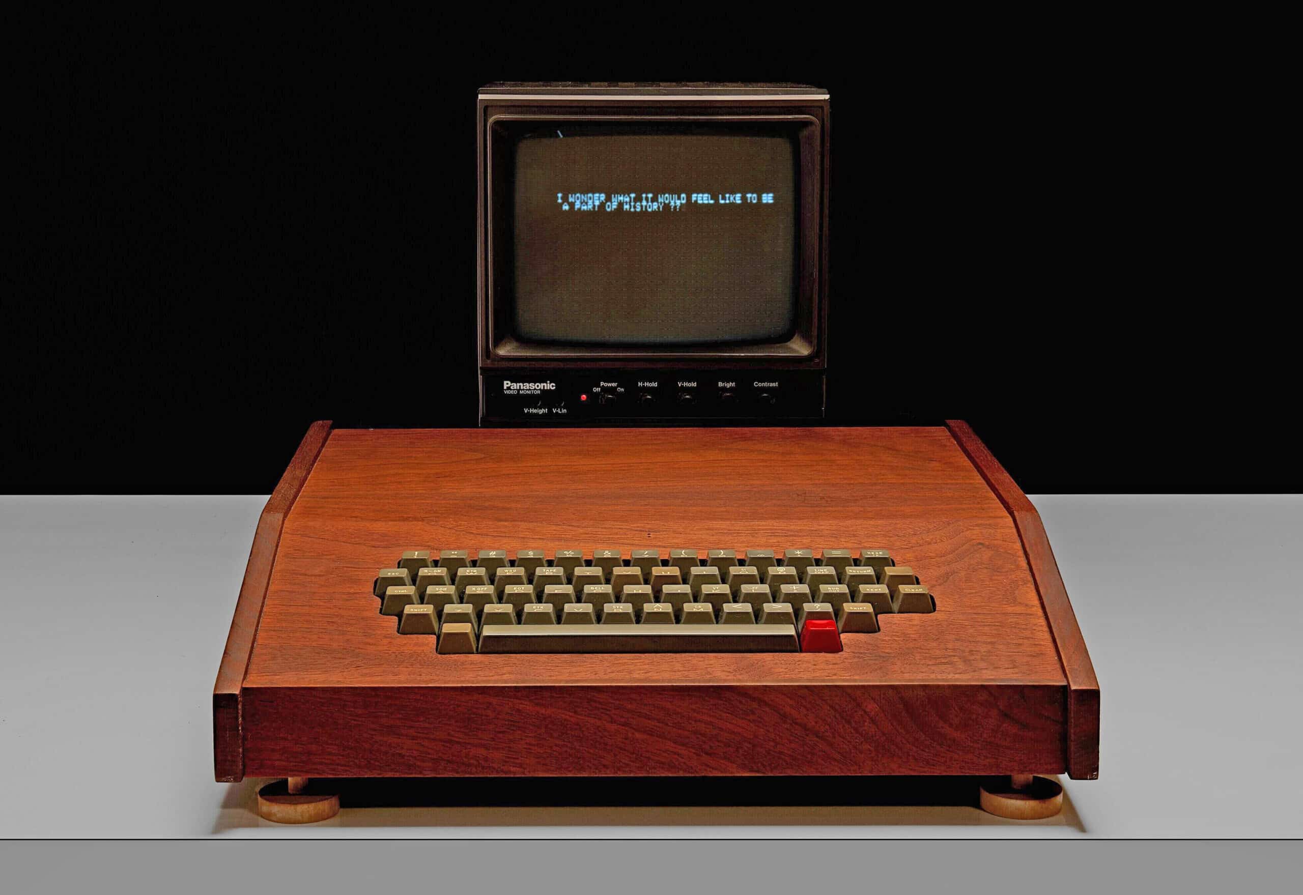 A vintage Apple-1 computer, known as the Chaffey College Apple-1 as it was originally purchased in 1977 by an electronics professor at the school (who sold it the following year to a student for $650) sold for $500,000 at a Postwar & Contemporary Art + Design sale held Nov. 9 by John Moran Auctioneers in Monrovia, CA.