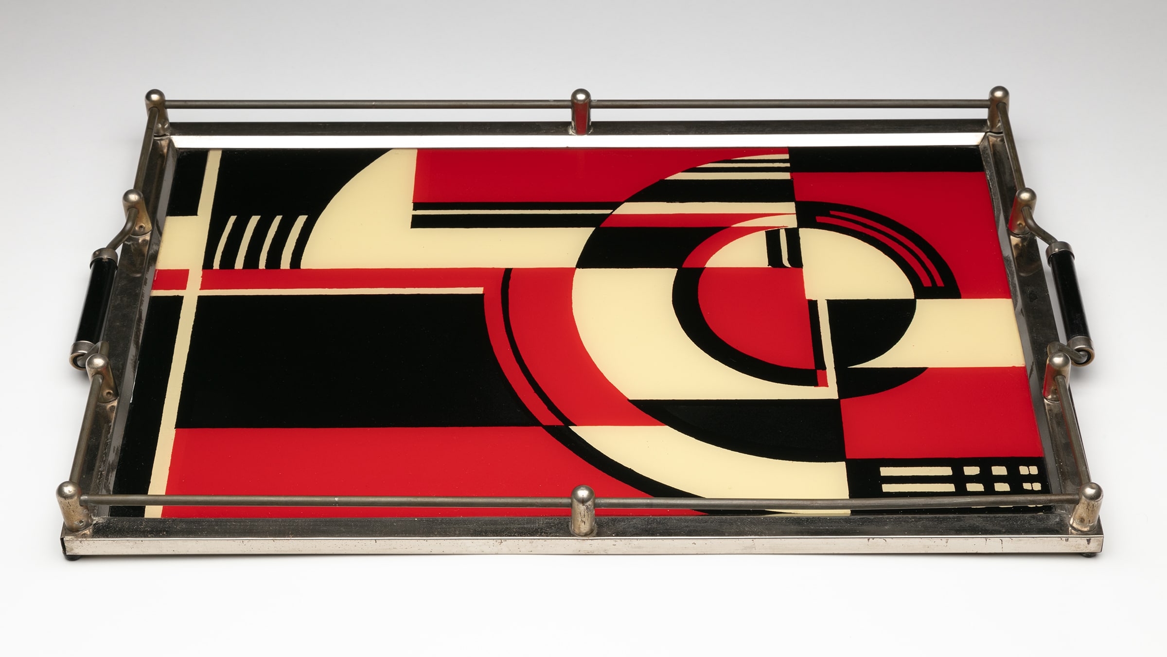 Jazz Cocktail Tray, ca. 1930s, painted wood and metal, glass photo: Kirkland Museum of Fine and Decorative Art