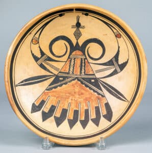 Hopi Indian polychrome dish, $9,400, Pook & Pook, Inc.