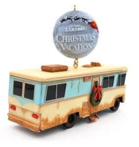 Hallmark’s 2009 Cousin Eddie’s RV Ornament National Lampoon’s Christmas Vacation selling on eBay for a very high price of $575. Pricing generally runs from $99 to $400.