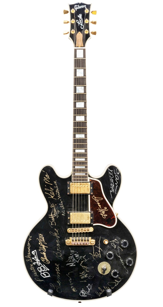 A Gibson Lucille electric guitar signed by B.B. King,
