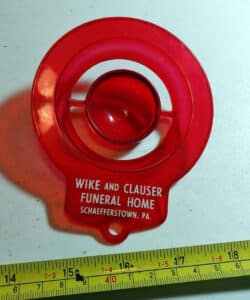 Vintage Wike and Clauser Funeral Home Egg Separator
