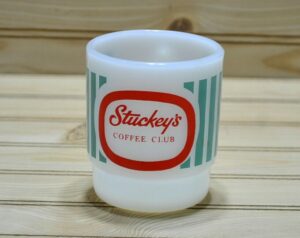 Vintage Stuckey’s Coffee Club Mug, Anchor Hocking Fire King