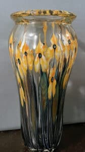 Rare John Lotton Tall Art Glass Floral Vase 14.66” on offer at $3,800 on eBay
