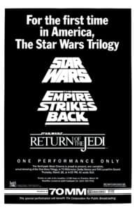 Star Wars Triple Bill one-sheet (photo courtesy Paul Wilson/StarWarsMoviePoster.com)