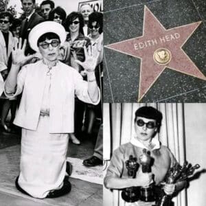 Edith Head getting star on the walk of fame in 1974