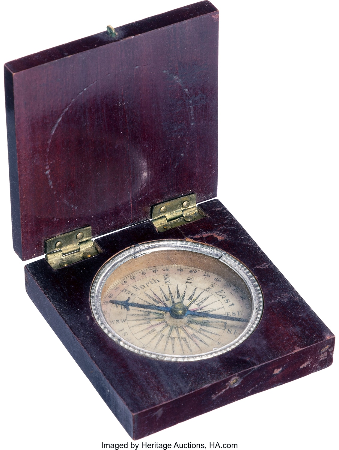 A compass that was owned by legendary frontiersman Daniel Boone sold for $109,375 at an Americana & Political Signature Auction held Feb. 25-26 by Heritage Auctions in Dallas.