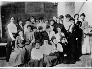 Clara Driscoll (top row, far left) and her “Tiffany Girls” were unsung heroes at Tiffany Studios. Photo: The Charles Hosmer Morse Museum of Art