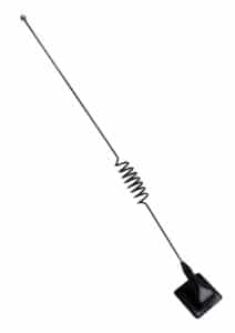 For the illusion of success – an imitation “pigtail” antenna. Dummy phone handsets with a phone cord attached to nothing were another popular consumer item in the early years of cellular.