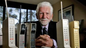 Motorola Engineer Martin Cooper, inventor of the world’s first portable cellular telephone.