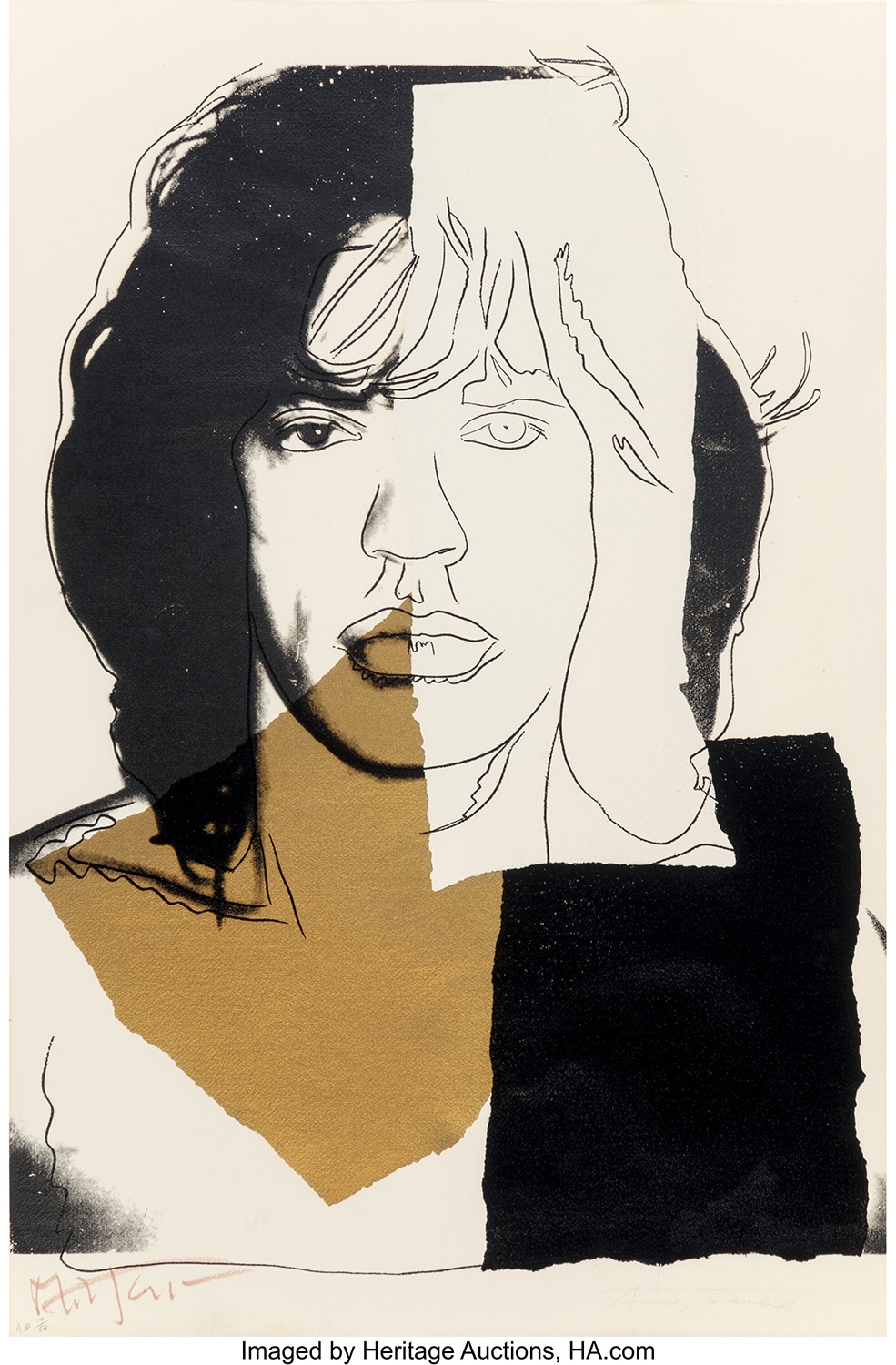 Warhol Mick Jagger print