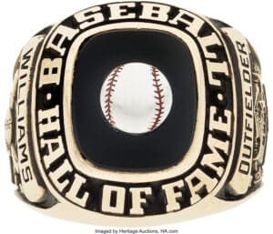 Ted Williams HOF ring, $444,000, Heritage Auctions