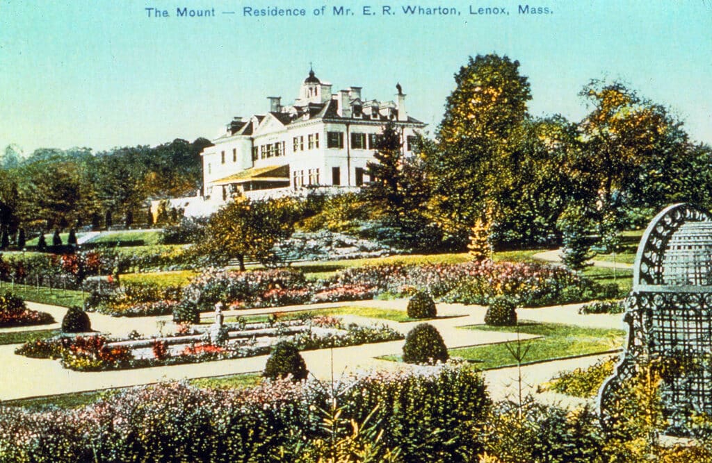 The Mount tinted postcard. circa 1910. courtesy Lenox Library Association