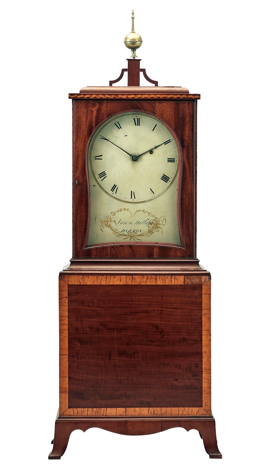 A Federal Massachusetts shelf clock made by Aaron Willard