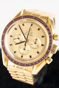 Wally Schirra’s Apollo 11 commemorative Omega Speedmaster Professional gold wristwatch