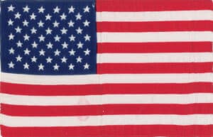 Apollo 11 Lunar surface-flown American flag,