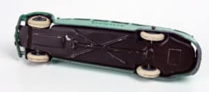 The Tootsietoy bus came with a tinplate baseplate.