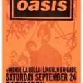 September 1994 Oasis USA concert poster.