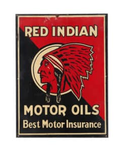 Red Indian Motor Oils sign