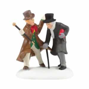 Quoting a phrase by the Crabby Uncle Scrooge, this hand painted porcelain accessory is part of Dickens’ A Christmas Carol By Department 56.