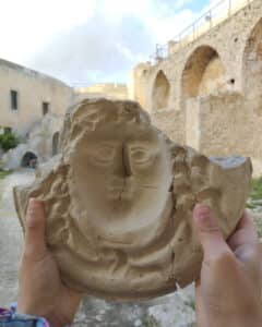A mold used to produce Medusa masks dating back to the early 1st century BCE has been found in ancient Finziade, Sicily.