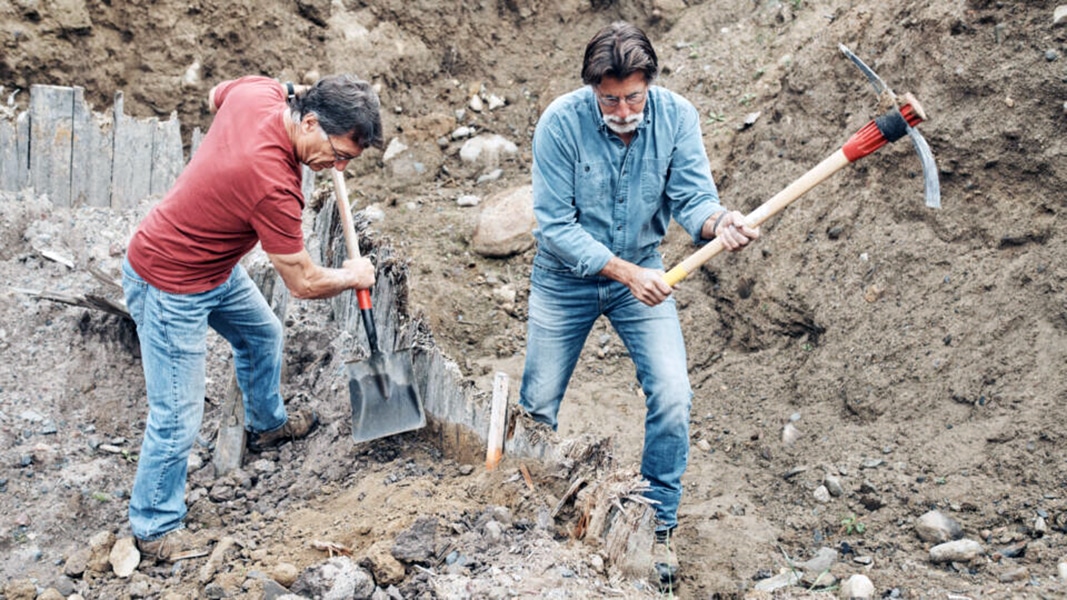 The Lagina Brothers at work on Oak Island.