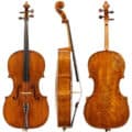 The overall size of Guadagnini’s cellos stays fairly constant, slightly undersized by modern standards but extremely effective for modern soloists. Centuries-old scratches from errant bow strokes in this cello testify to its substantial width in the center section.