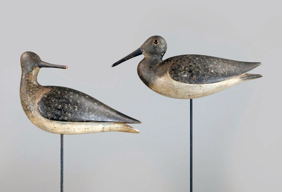 Pair of dowitcher decoys