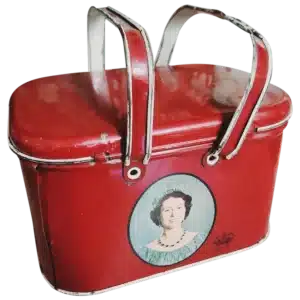 1953 Queen Elizabeth Coronation Tin Litho picnic box