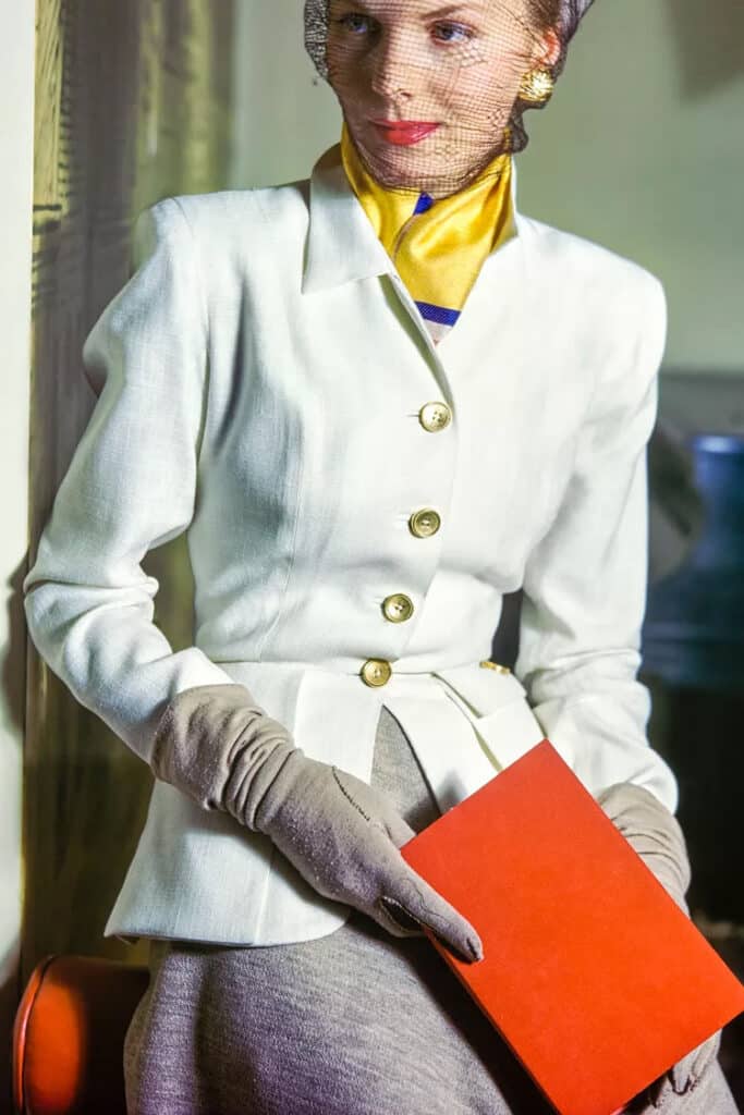 Peplum blouse in 1946 credit Getty Images Clifford Coffin