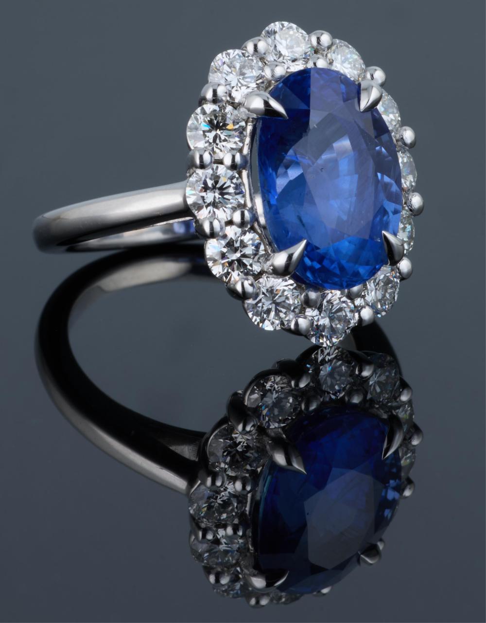 Sapphire and diamond ring, $25,600, Crescent City Auction