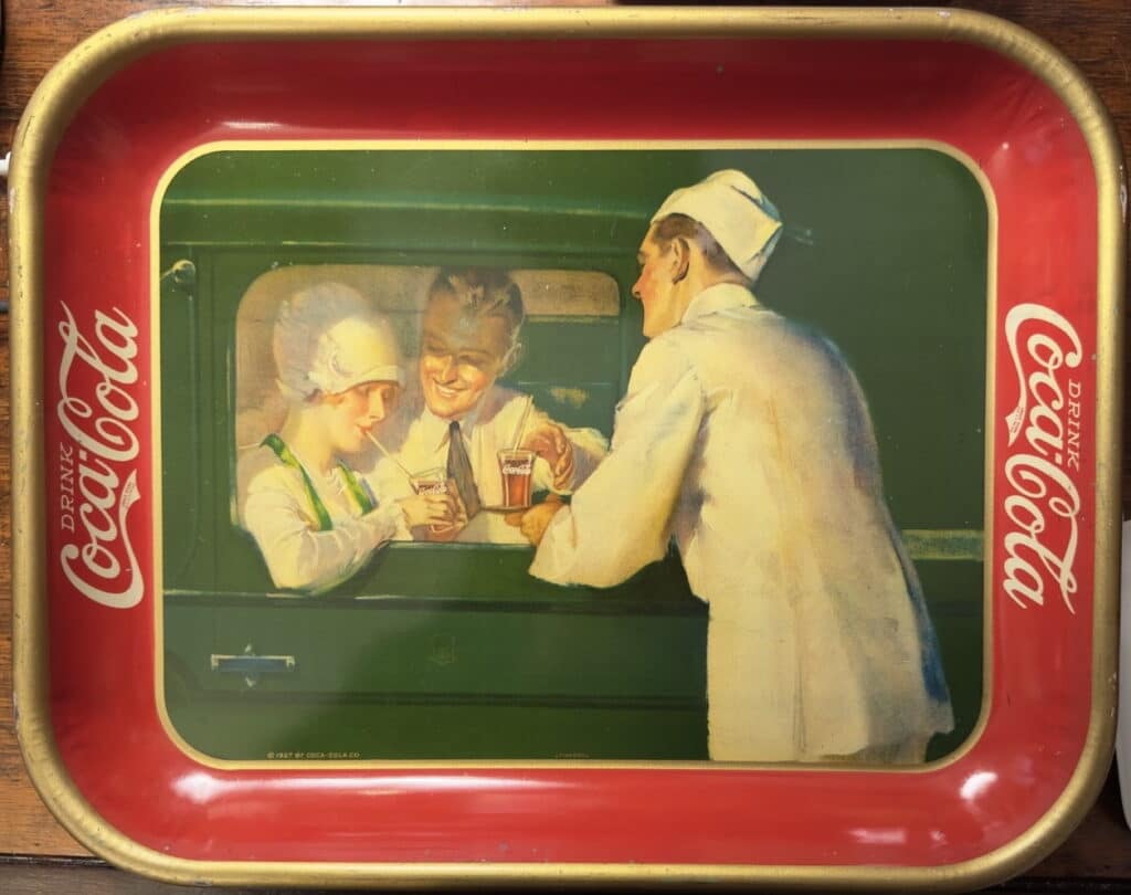 New old stock ultra rare (in this condition) Coca Cola curb service cc tray 9.5/10