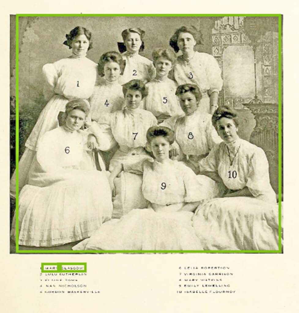 Miss Mary T. Glasgow 1887 1965 December 17