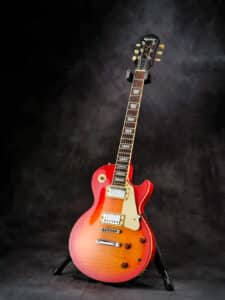 Noel Gallagher’s Epiphone Les Paul used to record Oasis’ debut album Definitely Maybe.