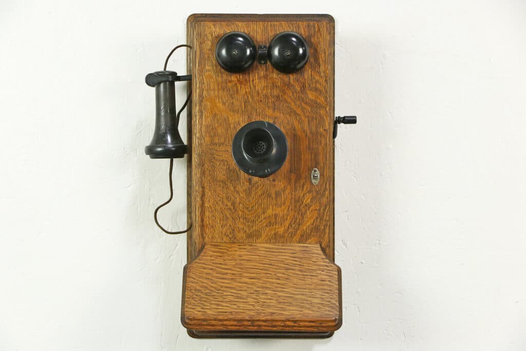 Antique Wooden Wall Phone