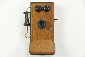 Antique Wooden Wall Phone
