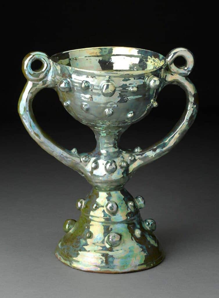 Beatrice Wood Chalice with Blue Lustre