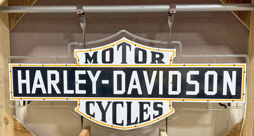 Harley-Davidson sign, $152,000, Milestone