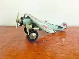 Antique Hubley “America” Tri-Motor cast iron toy airplane