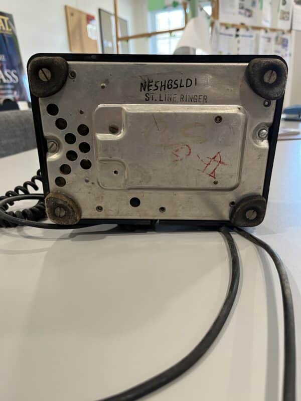 Vintage Black Rotary Desk Telephone – Western Electric Style – Mid-Century Office Phone