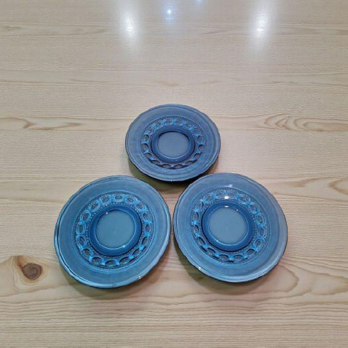 Cobalt blue glass salad plates