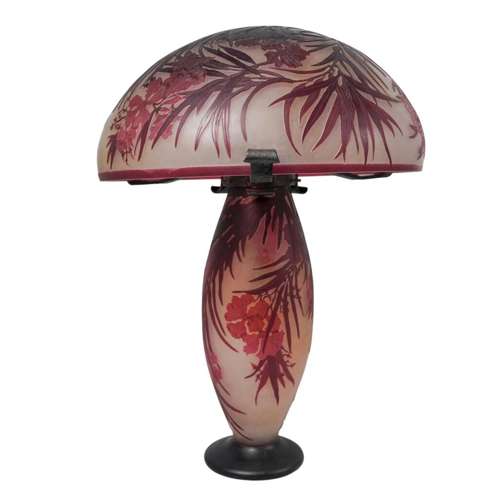 Émile Gallé glass table lamp, $8,000, Akiba Galleries