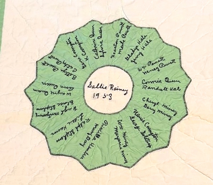 A treasure of hand-sewn signatures echo in eternity. Photograph by Author