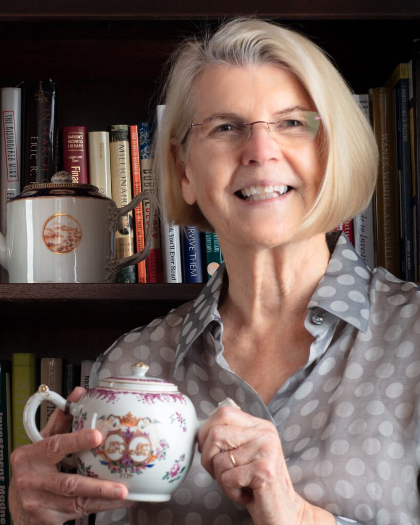 Shirley 10 25 20 65 of 78 Edit 2 Shirley with two teapots