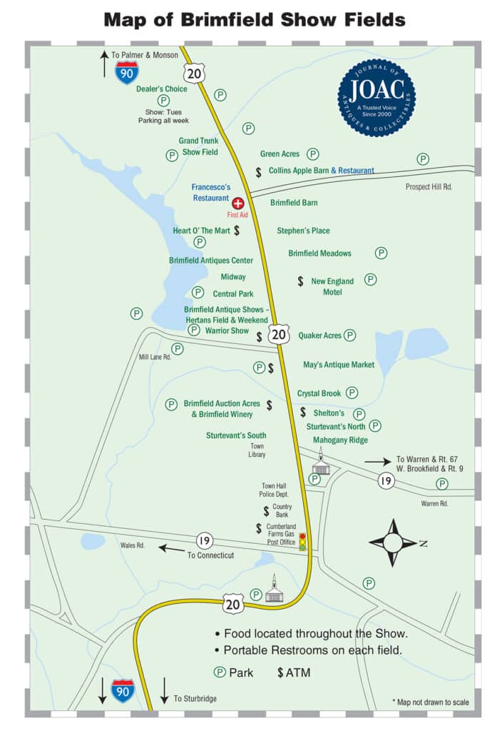 Map of Brimfield Show Fields
