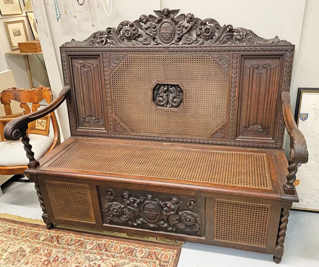 After: Restorestored Renaissance Revival Bench